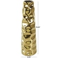 thumbnail image 3 of DecMode 19" Geometric Gold Ceramic Vase with Concaved Circles, 3 of 10