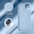 thumbnail image 5 of for iPhone 12/iPhone 12 Pro Case with Ring Kickstand,Support Magnetic Car Mount,Full Body Liquid Silicone Shockproof Slim Fit Phone Case for iPhone 12/12 Pro 6.1 inch - Light Blue, 5 of 14