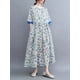 thumbnail image 2 of Vestido Irfora Vestido suelto de mujer con bolsillos Floral Medias mangas Cordón en la cintura Vestido de vacaciones Irfora Vestido, 2 of 5