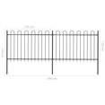 thumbnail image 4 of vidaXL Garden Fence with Hoop Top Steel 3.4x1.2 m Black, 4 of 4