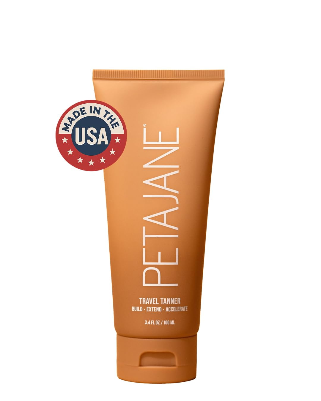 Peta Jane Travel Self-Tanning Lotion - Made in the USA - Lightweight, Streak-Free, Non-Sticky, Hydrating Sunless Tanner, 3.4oz
