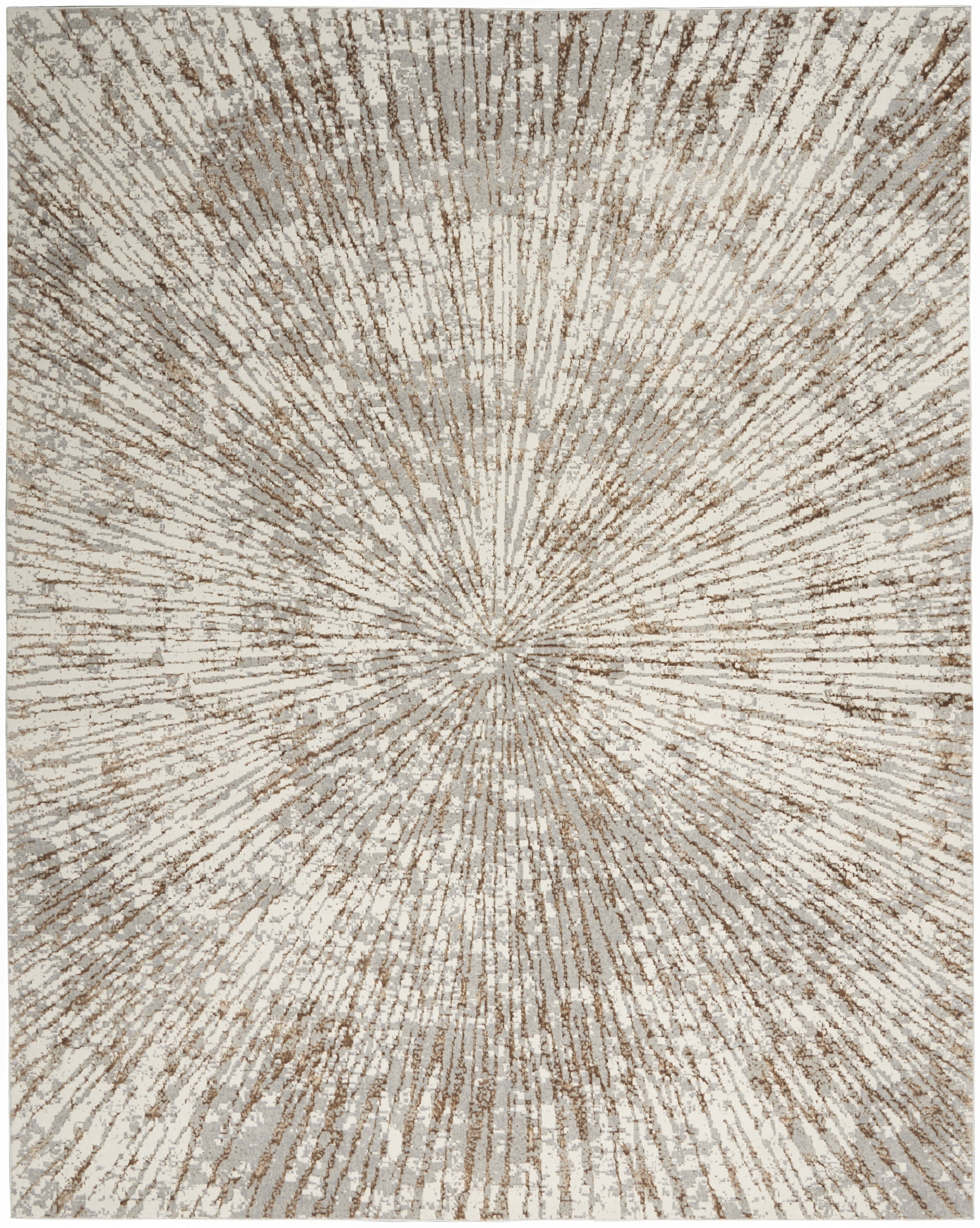 Inspire Me Home Decor Metallic 108x144" Polyester Area Rug in Charcoal/Gray