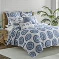 thumbnail image 2 of Levtex Home - Batik Ocean Quilt Set - King/Cal King Quilt (106x92in) and 2 King Shams (20x36in) - Coastal Sealife - Indigo, White - Reversible - Cotton, 2 of 4