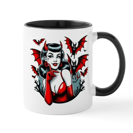 

CafePress - Devil Bats - 11 oz Ceramic Mug - Novelty Coffee Tea Cup