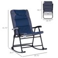 Outsunny 2 Piece Outdoor Rocking Chair Set, Folding Patio Rocker with ...