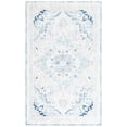 thumbnail image 2 of SAFAVIEH Arizona Desi Medallion Polyester Area Rug, Ivory/Aqua, 8' x 10', 2 of 12