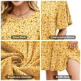 thumbnail image 3 of SHIBEVER Boho Dresses for Women Summer Short Sleeve Shirt Dress Casual Crewneck Ruffle Hem Swimming Skirts Loose Mini Dresses, 3 of 9