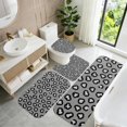 thumbnail image 4 of White and Gray Leopard Print Bathroom Rug Set 4 Piece,Includes Contour,Lid Cover,Bath Mat,Non-Slip Extra Soft Absorbent Washable, 4 of 4