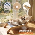 thumbnail image 3 of Beach Chair Cat Hammock, Elevated Cat Beds for Indoor Cats, Original Cozy Lounger with Sisal Scratcher and Toy Ball, 3 of 12