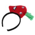 thumbnail image 1 of Cinta de Cabeza de diseño zanahoria de Felpa Soledad, Suministro de fiesta, Cumpleaños, Rojo, Talla única, 1 of 7