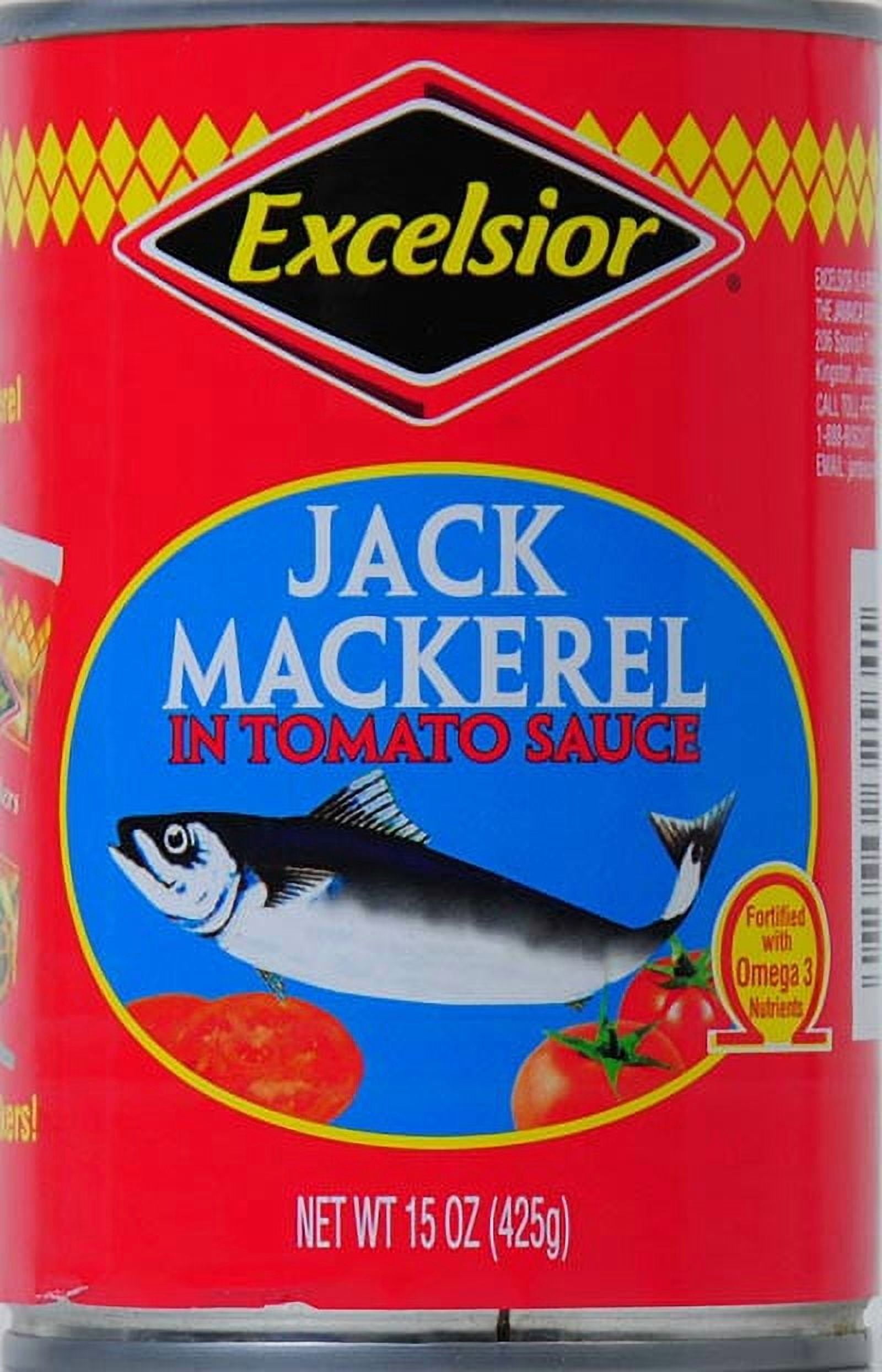 Excelsior Jack Mackerel in Tomato Sauce, 15 oz