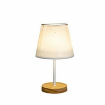 GJX Lamps for Night Stands Soft Cozy Lighting Led Table Lamp Natural Wooden Base Bedroom Lamps Style 3