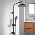 thumbnail image 2 of Kingston Brass KSG2390D Concord Wall Mount Rain Drop Shower System with Hand Shower in Matte Black, 2 of 7