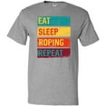 thumbnail image 3 of Inktastic Calf Roping Rodeo Eat Sleep Roping Repeat T-Shirt, 3 of 5