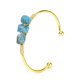 thumbnail image 1 of Xiao Hua Pulsera de cuentas hecha a mano, ideal para hombres y mujeres, con alambre de metal envuelto en cristal de piedra natural (azul), 1 of 5