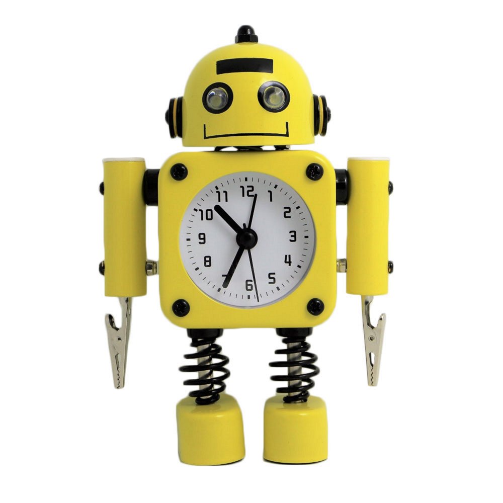 Betus [Nonticking] Robot Alarm Clock with Flashing Eye Lights and Hand
