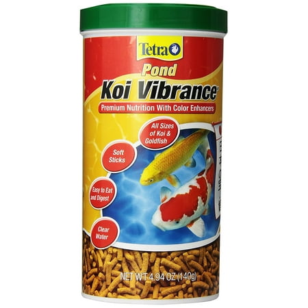 Floating Fish Food Stick - TetraPond Koi Vibrance 4.94 Ounces, Soft Sticks, Floating Pond Food