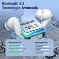 thumbnail image 4 of Audífonos In-ear Inalámbricos 1hora Aut205 Blanco Auriculares Inalambricos Bluetooth 5.3 Con Microfono, 4 of 7