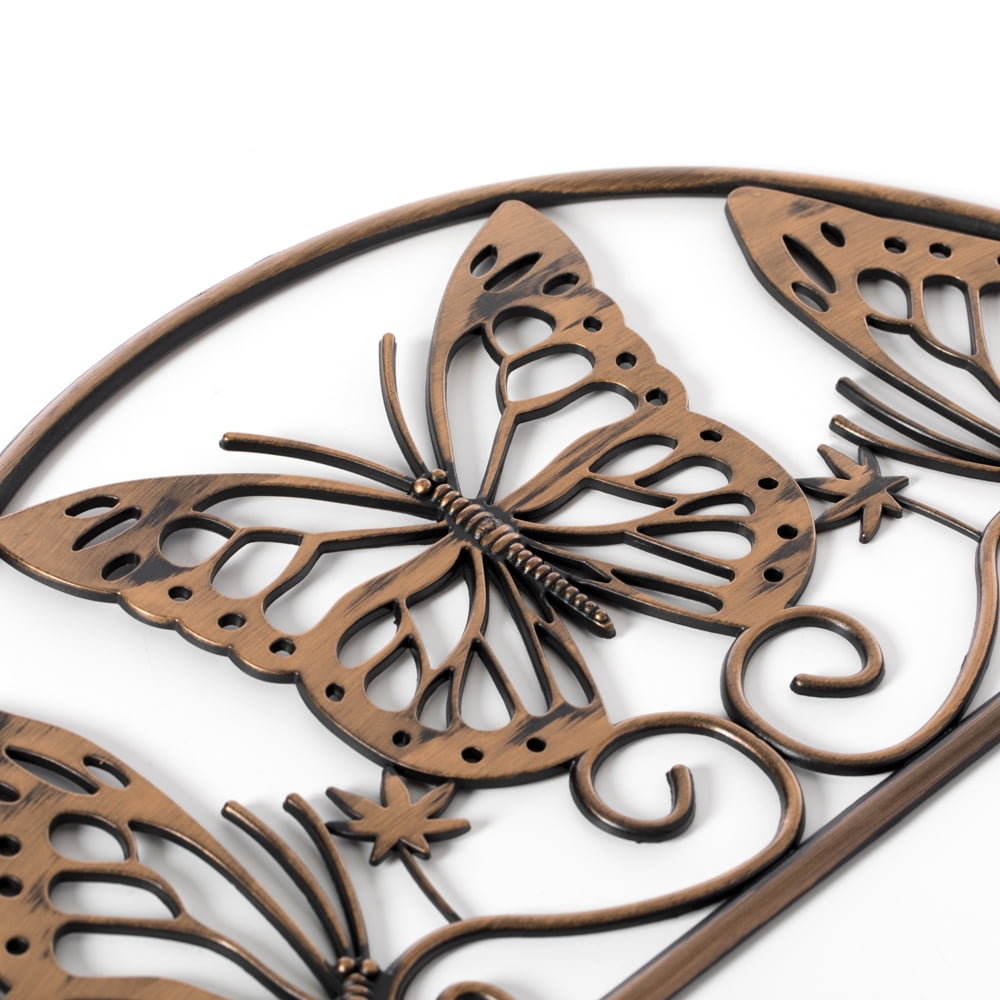 Decorative Butterfly Design Plastic Fence Garden Edging Landscape Border Path Panel, Pack of 6
