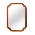 thumbnail image 4 of Noble House 20"x30" Rounded Corner Wall Mirror, Solid Wood Decorative Vanity Mirror, Yellowish, 4 of 7