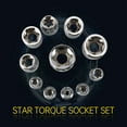 thumbnail image 6 of 11Pc Female E Torx Star Socket Set Rail E4 - E20 External Star Torque Socket Set, 6 of 6
