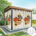 thumbnail image 6 of Outdoor Curtains for Patio Waterproof, Thanksgiving Outdoor Privacy Panels Grommet, Fall Rustic Colorful Plaid Pumpkin Sunflower Blackout Outside Curtains for Porch/Cabana 54"x95", 1 Panel, 6 of 8