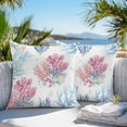 thumbnail image 2 of Outdoor Waterproof Pillow Covers Pack of 2, Ocean Plant Life Ocean Coral Starfish Crab Decorative Throw Pillowcases Cushion Covers for Garden Patio Tent Sofa Couch, 20x20 inch, 2 of 8