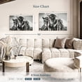 thumbnail image 4 of Elephant Stock Lemvig Horses Wall Art - Horizontal Multi Panel Canvas - Living Room Wall Decor - Animal Multi Panel - Black And Gray Decor - 45" x 28", 4 of 8
