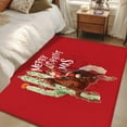 thumbnail image 5 of Red Cowboy Christmas 3'x5' Washable Rug, Western Xmas Santa Cactus Non-Slip Area Rugs for Entryway Kitchen Classroom, Dorm Throw Carpet, Low Pile Soft Indoor Floor Mat, 5 of 9