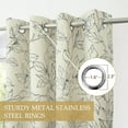 thumbnail image 3 of DriftAway Living Room Curtains Blackout 84 Inches Long Black and White Lined Thermal Window Drapes for Bedroom Grommet Farmhouse Leaf Home Decoration 2 Panels Linen Black Line, 3 of 8