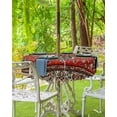 thumbnail image 3 of Hokiten Outdoor Tablecloths with Umbrella Hole & Zipper, Red Boho Round Tablecloths 60 Inch, Vintage Farmhouse Abstract Floral Aesthetic Waterproof Table Cloth, Patio/Pool/Picnic Table Covers, 3 of 7