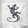 thumbnail image 1 of Gecko Tapestry, Lizard with Motifs Flowers and Ombre Effect Backdrop, Fabric Wall Hanging Decor for Bedroom Living Room Dorm, 5 Sizes, Pale Grey White, by Ambesonne, 1 of 1