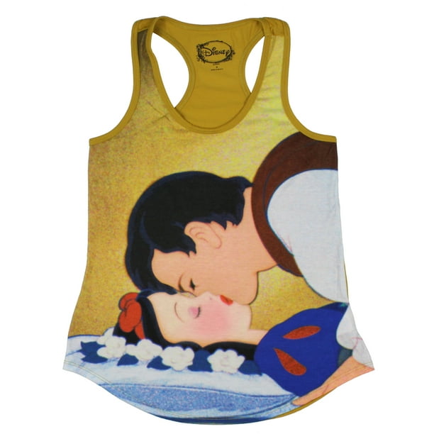 Disney Junior's Snow White Loves First Kiss Racer Back Tank Top, X-Small