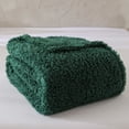 thumbnail image 3 of Mainstays Faux Shearling Blanket, Dk. Green, Full/Queen 90"X90", for Adult, 3 of 7