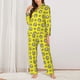thumbnail image 2 of Balery White Popcorn Conjunto de Pijama con Estampado para Mujer, Conjunto de Dos Piezas con Manga Larga, Ropa de Dormir Suave con Bolsillos, Pijamas Cómodos-Medium, 2 of 7