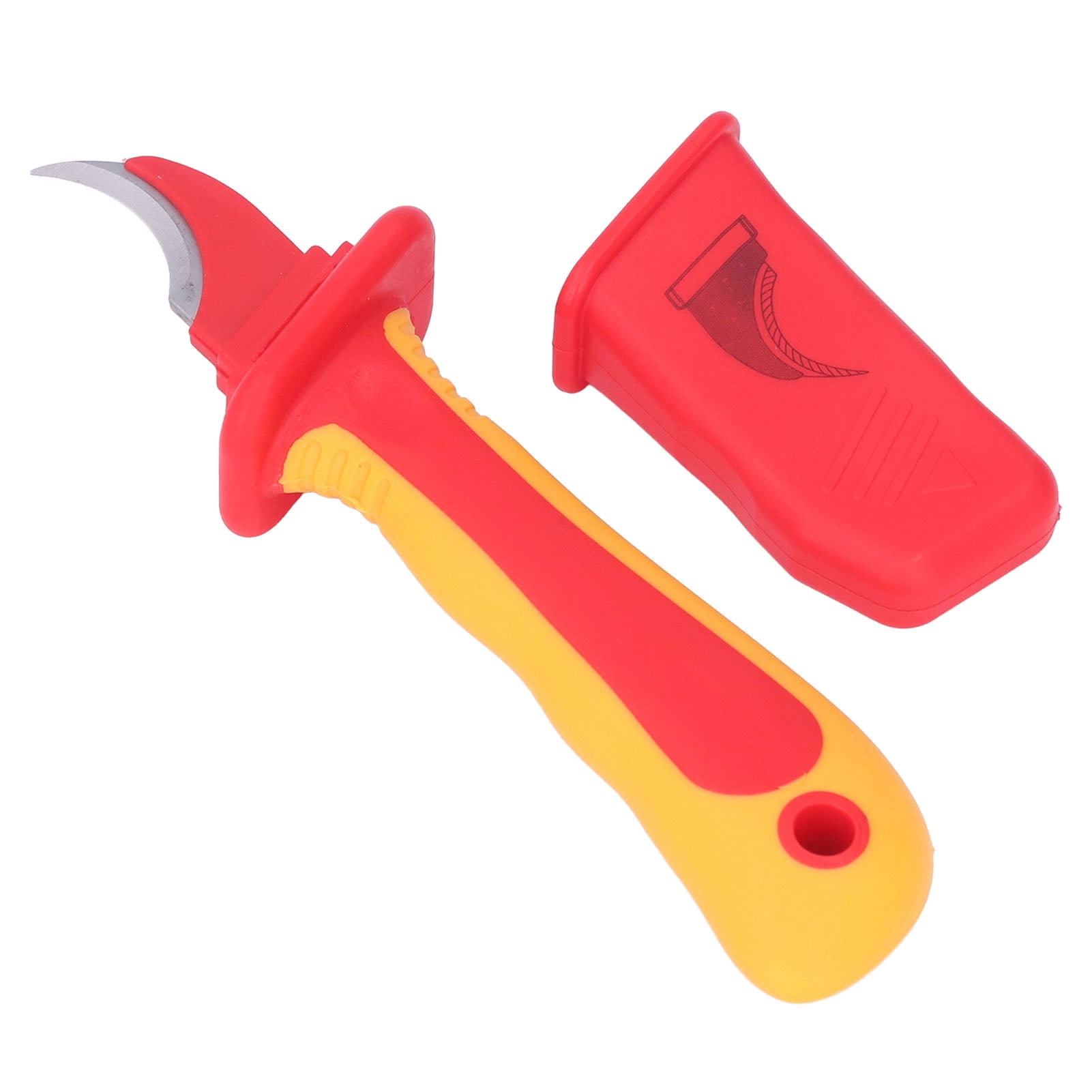 Electrician Knife, Sickle Type Insulated Cutter Stainless Steel Blade No Damage Ergonomic Design For Electric Cable Repair