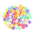 thumbnail image 4 of KLKCMS 200 Pieces Beads Multicolored Beads Decorative Handcraft DIY Craft Loose Spacer Beads for Jewelry Making Beading Keyring Light Color, 4 of 9
