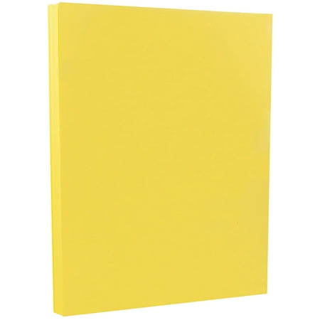 UPC: 0608729146407 | JAM Paper & Envelope Vellum Bristol 67lb Cardstock  8.5 x 11    Yellow  50 per Pack