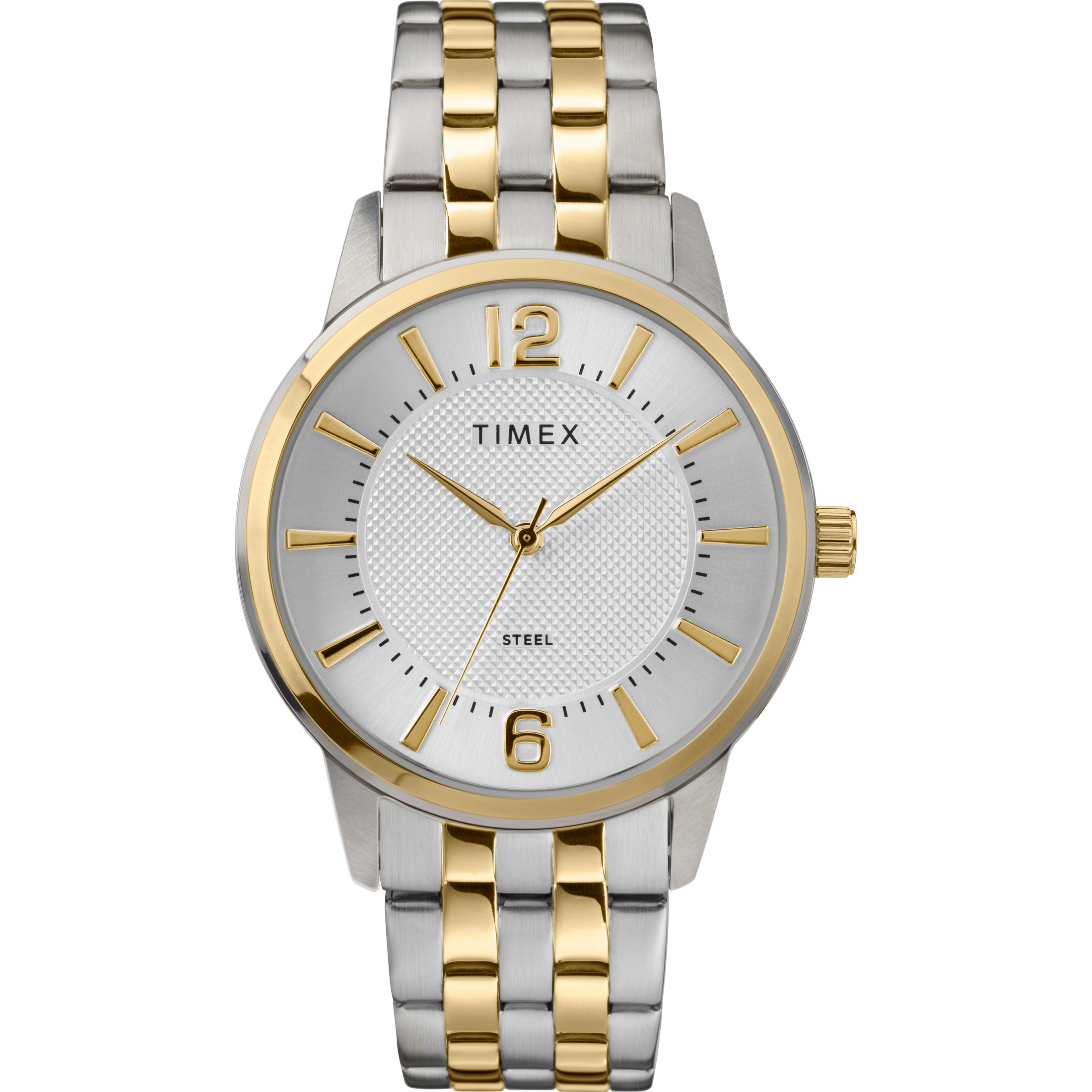 Timex TW2R47700 Orologio Cronografo Uomo - Acciaio Inox, Movimento Quarzo, Quadrante Beige, Cinturino Nero, 10 ATM