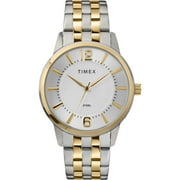 Timex Men's Steel 3-Hand 40mm Watch Two-Tone Case & Dial with Stainless Steel Bracelet