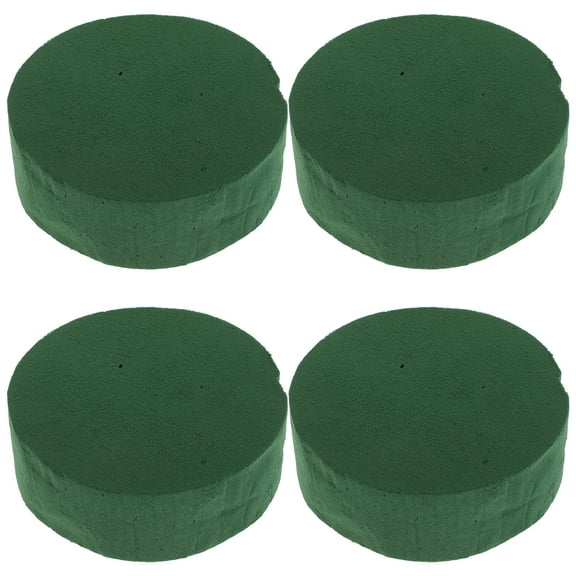 Mersess 4-Pack Floral Foam Blocks for Flower Arrangements, Round Florist Bricks Perfect for Weddings and Flower Displays