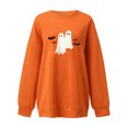 thumbnail image 5 of Fjofpr Sweatshirts for Women Halloween Sweatshirts for Women Ghost Women Classic Halloween Print Oversized Crewneck Long Sleeve Loose Pullover Sweatshirt Tops, 5 of 5