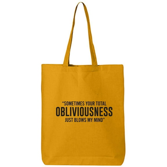 Obliviousness Cotton Canvas Tote Bag