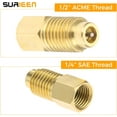 thumbnail image 4 of R1234yf Dépresseur Auto-Scellant, F-1/4 SAE 1/2 LH Valve Filetée Outil Ouvre-Bouteille avec Connecteur F-1/4 SAE à M-1/2 Adaptateur pour Tuyau de Charge R134a R12 R22, 4 of 5