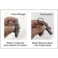 thumbnail image 2 of Prestige Import Group - Push Button Retractable Cigar Punch Cutter with Key Chain - Color: Gold, 2 of 3