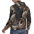 thumbnail image 6 of Kdxio Leopard On Tree Branch Print Mens Casual Hooded Collar Drawstring Hoodies Pullover Sweatshirts Casual Long Sleeve Shirts-4X-Large, 6 of 7
