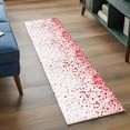 thumbnail image 4 of Red Polka Dot Washable Runner Rugs 2'x6', Watercolor Red Gradient Low Pile Throw Entryway Rug Non-Slip Sturdy Edge Binding Carpet for Indoor Bedside Entrance Bedside, 4 of 9