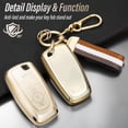 thumbnail image 2 of Key Fob Cover Compatible with Ford Fusion Bronco F-150 F-250 F-350 F-450 F-550 Ranger Figo Keychain Case Holder Protector,silver-black, 2 of 7