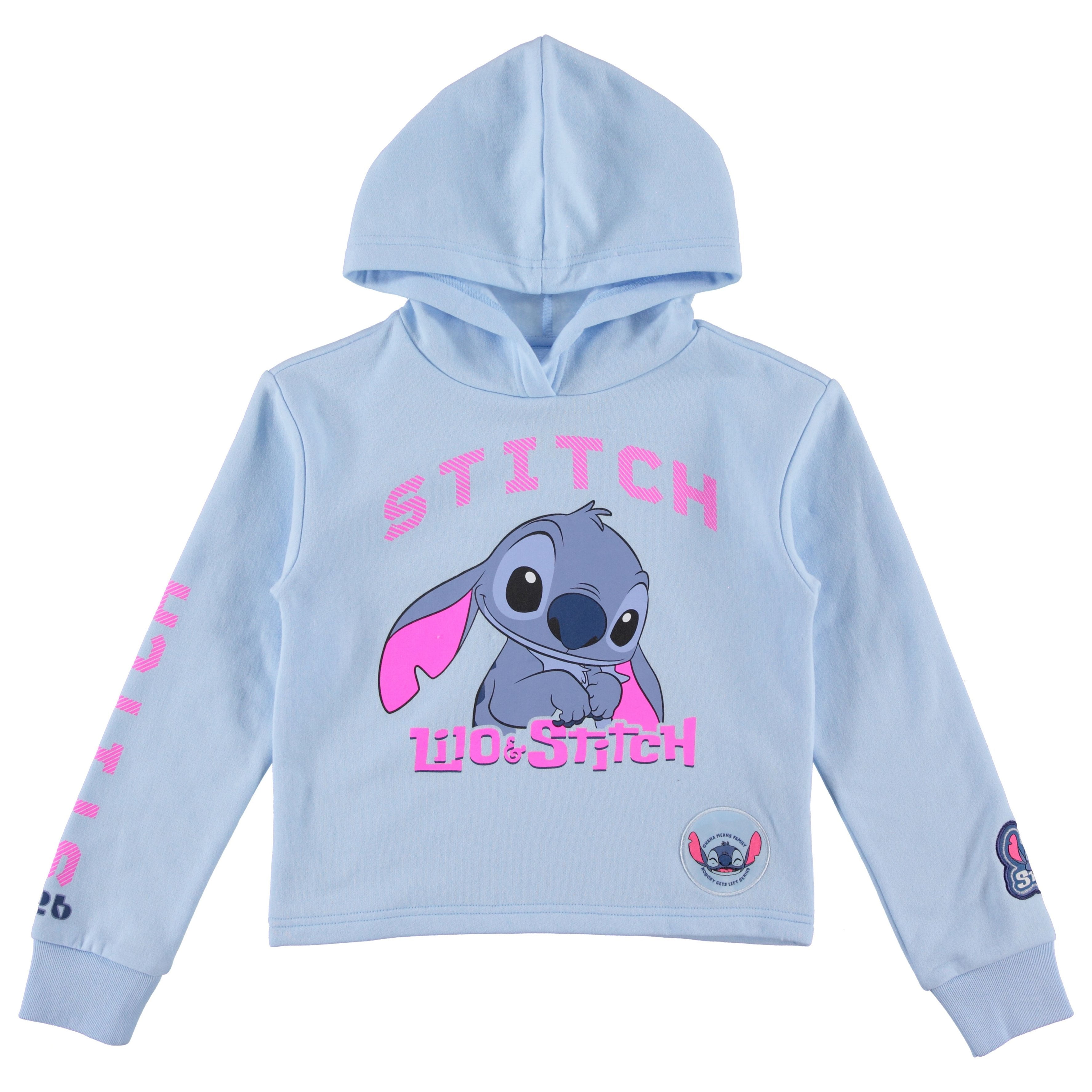 Disney Girls Lilo & Stitch Clothing Set - Stitch Sweatshirt Hoodie and Jogger - 2-Piece Outfit Set - Sizes 4-22