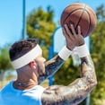 thumbnail image 3 of AUSALL Sweatbands Sports Headband for Men & Women - Moisture Wicking Athletic Cotton Terry Cloth Sweatband for Tennis, Basketball, Running, Gym, Working Out, 3 of 7